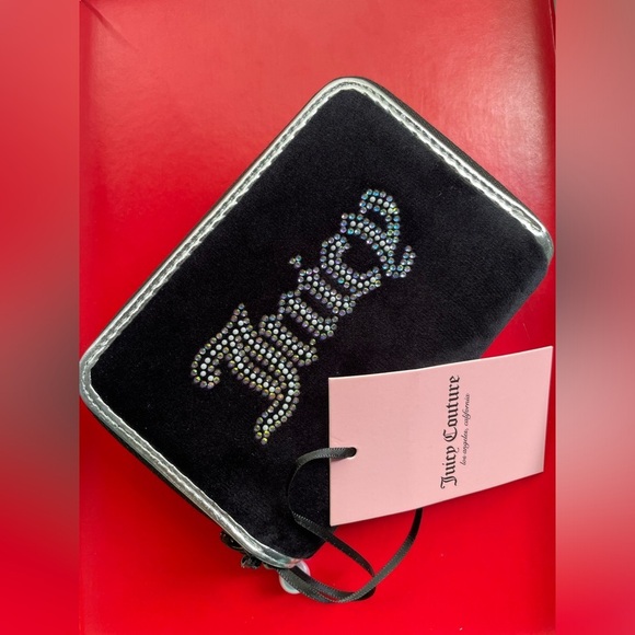Juicy Couture Wallet,Juicy Couture Black Wallet with Silver Rhinestone Logo - Picture 11 of 15